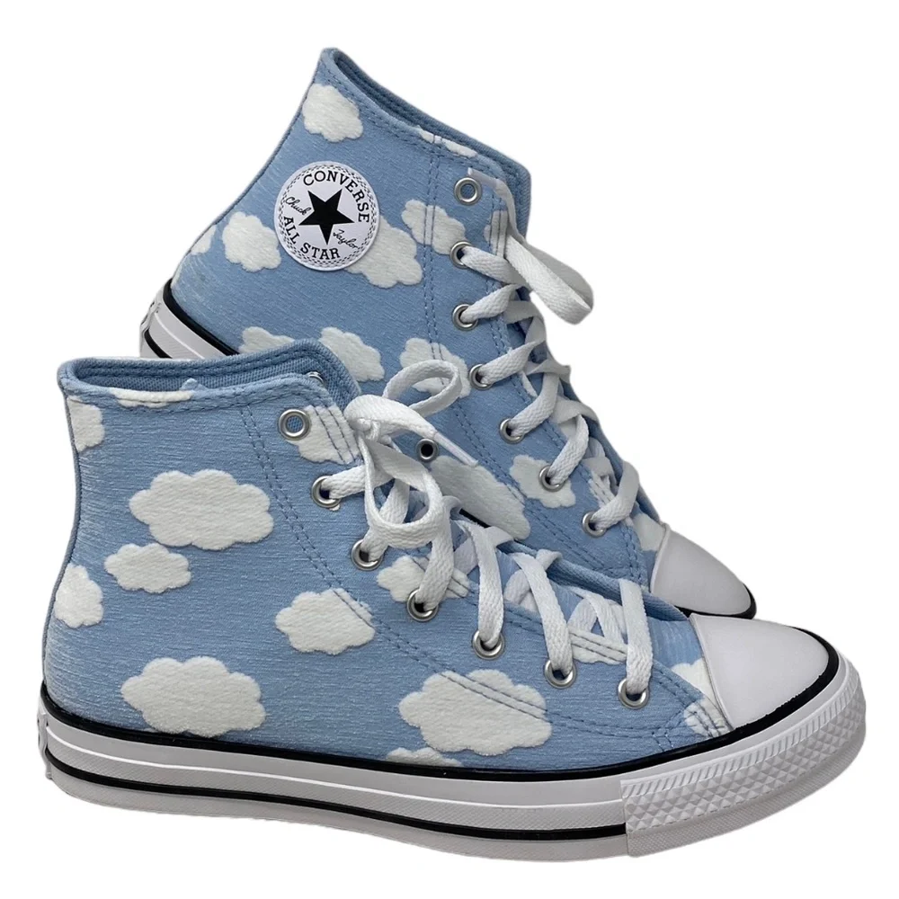 Converse Chuck Taylor Clouds Women's Sneakers Kids Blue Canvas High Top A02924F - Picture 1 of 10